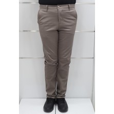 Marcao Fistan Store Erkek Düz Yüksek Bel Rahat Kalıp Boru Paça Keten Pantolon