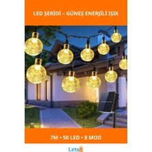 Letsii Güneş Enerjili 7m 50 LED Bahçe Işığı