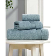 Mira Home 3 Lü Banyo Havlusu Seti Pamuklu Ritim Mint