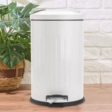 Matmel Living Vintage Çöp Kovası - Beyaz - 16 Lt