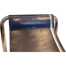 Raff House Elysee Blue Deri Oturaklı Berjer