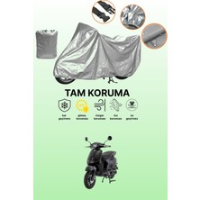 Dokaca Gri Mondial 50 Wing Uyumlu Motosiklet Brandası, Koruyucu Örtü, Motor Branda