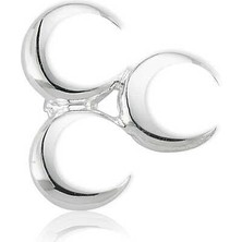 Gumush Hk Gümüş Rozet Üç Hilal |Gümüş Takı Hediyelik Ürünler