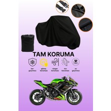 Dokaca Siyah Kawasaki Ninja 650 Uyumlu Motor Branda, Koruyucu Örtü, Motosiklet Brandası
