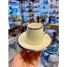 Acar Camıllıo 6 Kişilik Türk Kahvesi Fincan Kırık Beyaz