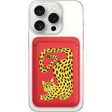 Nurdic iPhone 11 12 13 14 15 16 17 Pro Max Plus Air Magsafe Mıknatıslı Kırmızı Kartlık Uğurlu Kedi