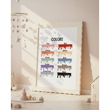 Fuart.Co Ingilizce Renkler Dijital Baskı Poster V3 (Çerçevesiz) VAFU