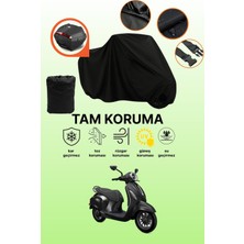 Dokaca Siyah Arka Çanta Uyumlu Bajaj Chetak Uyumlu Motosiklet Brandası, Koruyucu Örtü