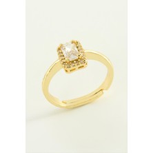 Gümüş Takıcım Baget Taşlı Yüzük