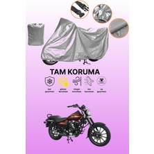 Dokaca Gri Bajaj Avenger Street 150 Uyumlu Motosiklet Brandası, Koruyucu Örtü, Motor Branda