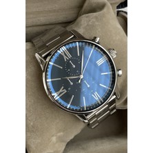 Leerybee Özel Kutusunda Spor ve Klasik Model Metal Erkek Kol Saati Gümüş Renk Hediye Erkek Sevgili