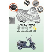 Dokaca Gri Arka Çanta Uyumlu Falcon Dolphin 100 Efı Uyumlu Motor Brandası, Koruyucu Örtü