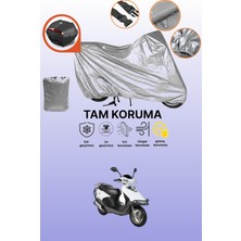 Dokaca Gri Arka Çanta Uyumlu Kuba VN50 Pro Uyumlu Motor Brandası, Koruyucu Örtü
