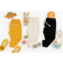 Kiddy Boo 3lü Set Premıum Alt Esofman %100PAMUK 0-3AY/3 Yaş Arası Kız Erkek Bebek Unisex