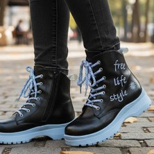 Ispartalılar 258 Ortopedik Bağcıklı Fermuarlı Kız Çocuk Bot Ayakkabı Kürklü Kız Çocuk Bot