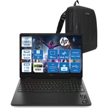 Hp Omen 16-AM0033NT Intel Core I9 14900HX 32GB Ddr5 1tb SSD RTX5060 8gb Gddr7 Windows 11 Pro 16 Inç Wuxga (1920X1200) 144Hz 300NITS IPS Taşınabilir Bilgisayar WC39J7EAP14 + Zetta Çanta