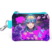 Coral High Kids Mor Pembe Anime Kedi Desenli Bozuk Para Çantası 21882