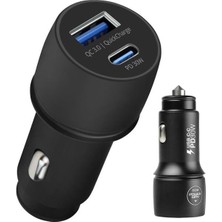 Powerway CC34 30W Pd + Qc 3.0 Çift Çıkışlı Metal Araç Çakmaklık Hızlı Şarj Aleti Cihazı