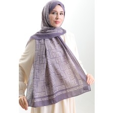 Karaca Doğal Elyaf Şal 82008-02 Koyu Lila Taş