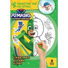 Doğan Çocuk Pjmasks Power Heroes Çıkartmalı Boyama Kitabı - Maketini Yap ve Oyna!