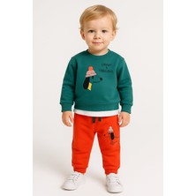 Gigi Giyim Köpek Baskılı Iki Ip Erkek Çocuk Takım