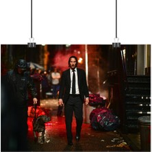 Vintage Gezegen John Wick Poster4 - Retro Duvar Dekoru