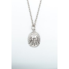 IDR Kızılderili Gümüş Kaplama Düz Zincir Kolye