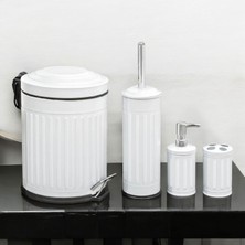 Matmel Bath Vintage 4'lü Banyo Seti - Beyaz