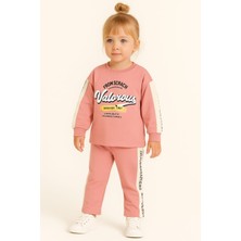 Gigi Giyim Yazı Baskılı Iki Ip Kız Çocuk Takım