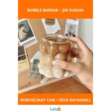 Letsii Yüksek Kalite Ince Borosilikat Cam Bubble Bardak