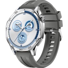 Sneezy Huawei Watch Gt5 46MM Ile Uyumlu Spor Silikon Metal Tokalı Soft Saat Kordonu