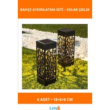 Letsii Dekoratif Güneş Enerjili Bahçe Aydınlatması Yürüyüş Yolu 6 Adet