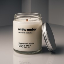 Basement : White Amber : Cam Kavanozda Kokulu %100 Soya Mum (Amber, Sedir Ağacı, Musk, Sandal Ağacı)