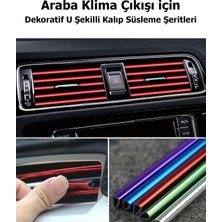 Bigohobi Tüm Araçlara Uyumlu, Evrensel U-Şekilli Araba Klima Çıkışı Dekoratif Yumuşak Şerit Aksesuarları