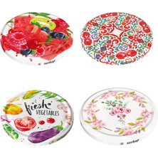 Kut Fly Sarkap Desenli Kavanoz Kapağı 10'lu 3 Adet