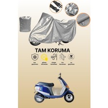 Dokaca Gri Piaggio Sfera 80 Uyumlu Motosiklet Brandası, Koruyucu Örtü, Motor Branda