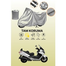 Dokaca Gri Sym Maxi 400I Uyumlu Motosiklet Brandası, Koruyucu Örtü, Motor Branda