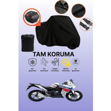 Dokaca Siyah Arka Çanta Uyumlu Honda Cbr 125 R Uyumlu Motosiklet Brandası, Koruyucu Örtü
