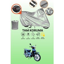 Dokaca Gri Arka Çanta Uyumlu Arora Ar 100-7 Uyumlu Motor Brandası, Koruyucu Örtü