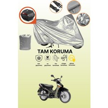 Dokaca Gri Arka Çanta Uyumlu Honda Innova 125 Uyumlu Motor Brandası, Koruyucu Örtü