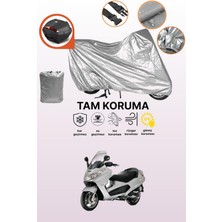 Dokaca Gri Arka Çanta Uyumlu Piaggio X8 250 Premium Uyumlu Motor Brandası, Koruyucu Örtü