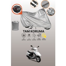 Dokaca Gri Arka Çanta Uyumlu Yuki TB100T3E Picasso 100 Uyumlu Motor Brandası, Koruyucu Örtü