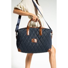 Teal Collection El, Omuz ve Seyahat Çantası Kapitone Kumaş