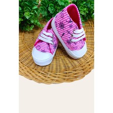 Dinamik Bebek Ayakkabısı Gemici Desenli Converse Model Yumuşak Taban Düz Kaymaz Lux Makosen Patik