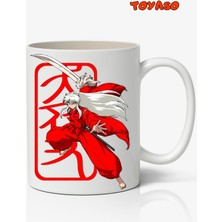 Toyaso Inuyasha Tessaiga - Inuyasha Anime Temalı Beyaz Kupa Bardak Sevgiliye Arkadaşa Hediye