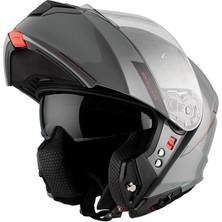 Mt Helmets mt Genesıs Sv Solıd A12 Parlak Gri Çene Açılır Kask