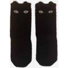 Katia & Bony Çocuk Peluş Siyah Soket Uyku Çorabı