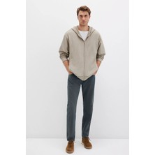 Mavi Erkek Kapüşonlu Fermuarlı Bej Sweatshirt 0S10520-70154