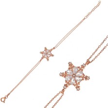 Gumush ​Gümüş Rose Kar Çiçeği Kadın Bileklik