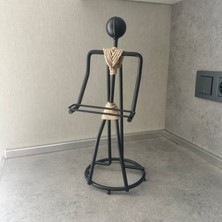 Grandmix Dekoratif Kağıt Havluluk Askılı Insan Figürlü El Havlusu Eşya Tutacağı Mutfak Toparlayıcı